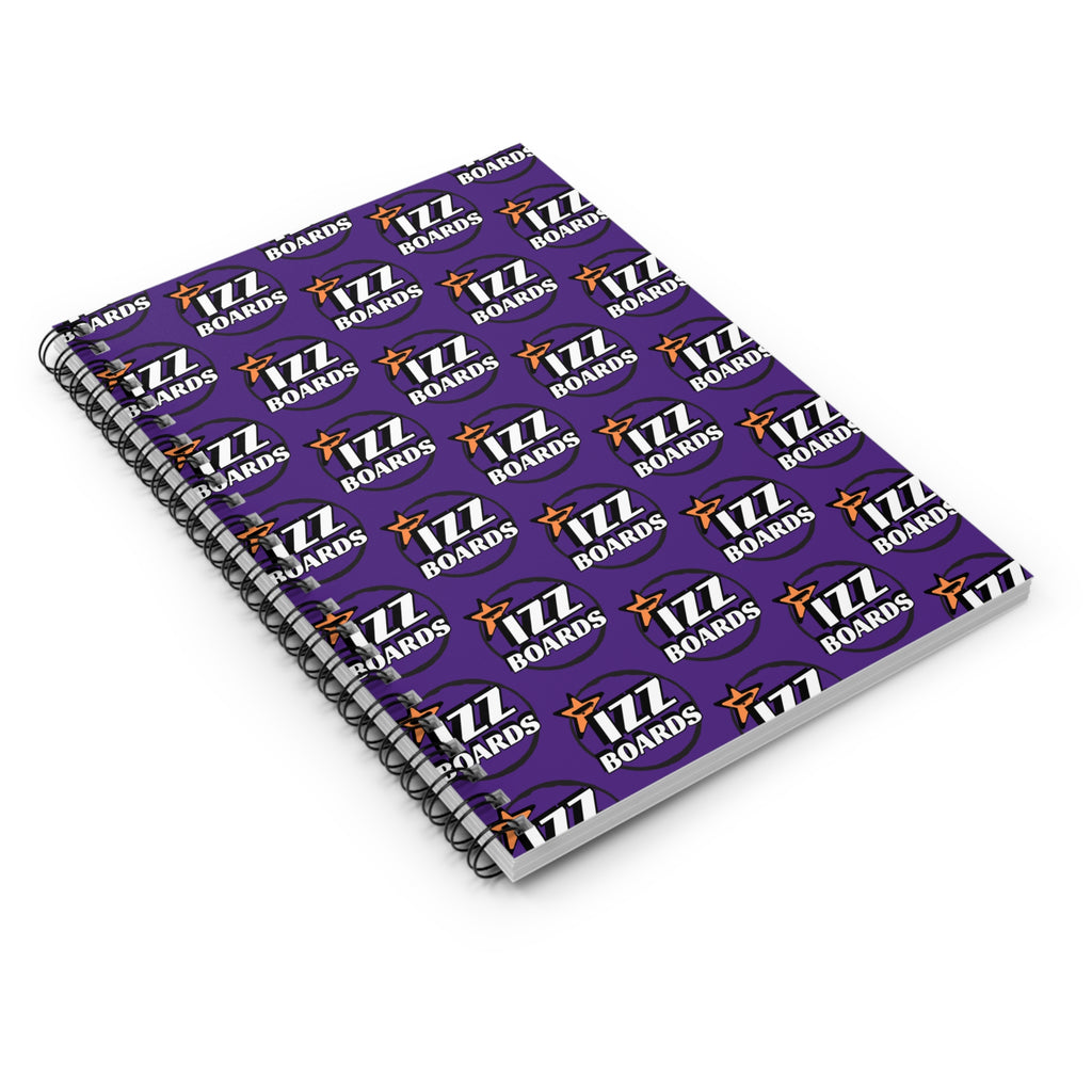 Purple Themed Spiral Notebook - Perfect for School, Journaling, Gift for Students, Writers, Creative Arts, IZZ Boards Design