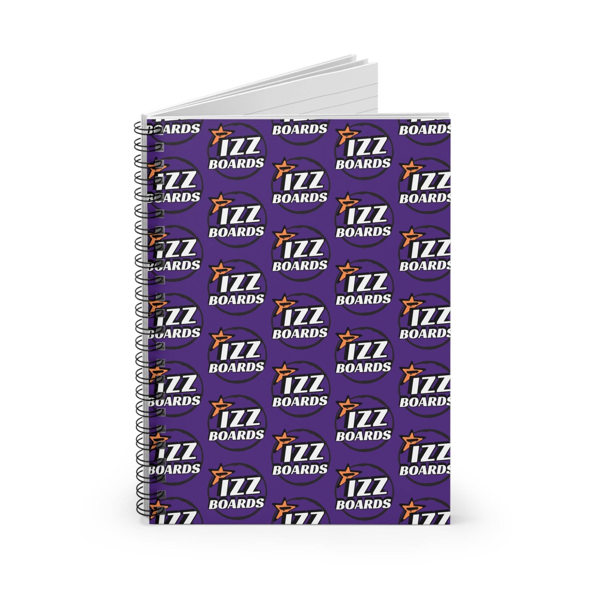 Purple Themed Spiral Notebook - Perfect for School, Journaling, Gift for Students, Writers, Creative Arts, IZZ Boards Design